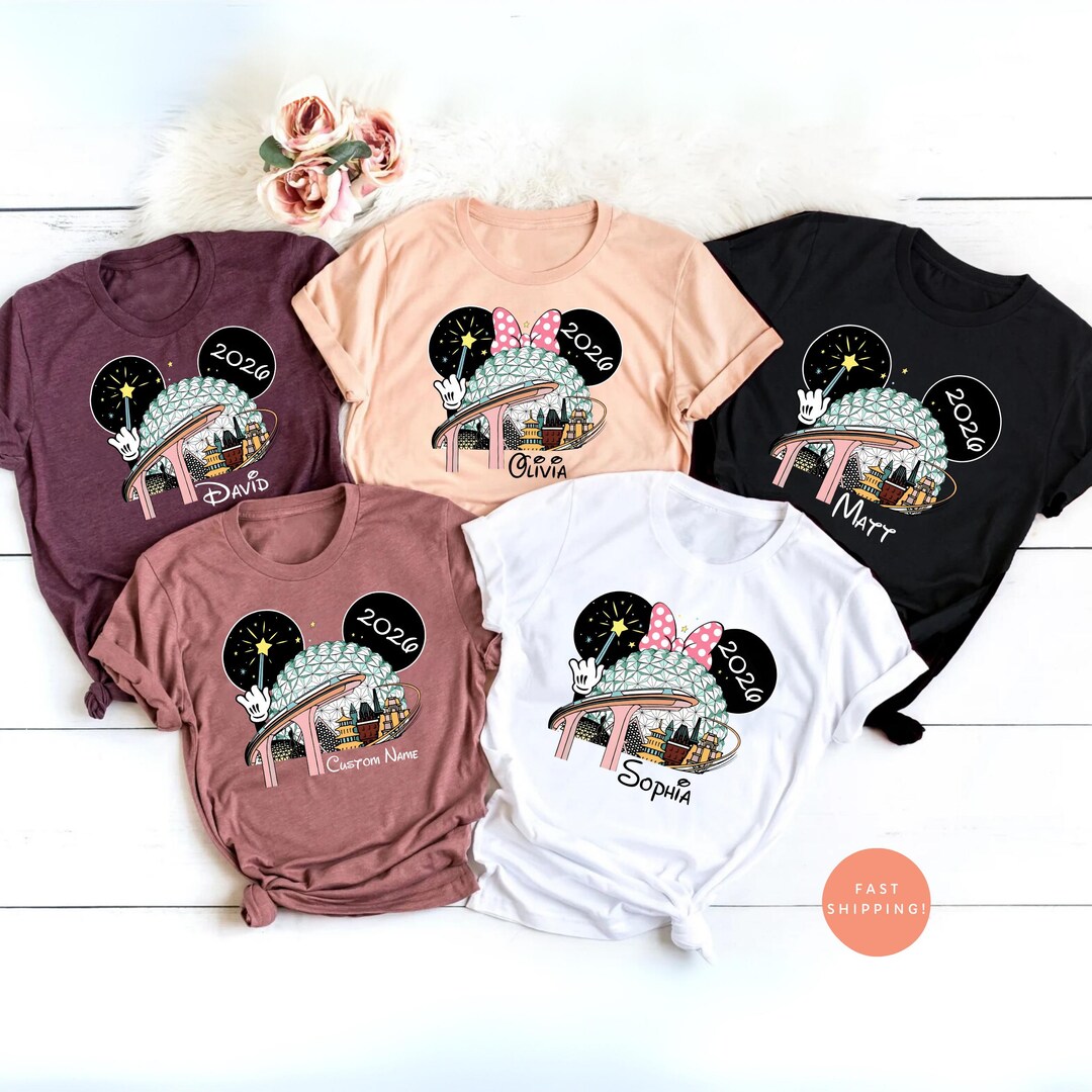 Custom Disney Epcot 2026 Shirt, Disney Epcot Matching Shirt, Disney ...