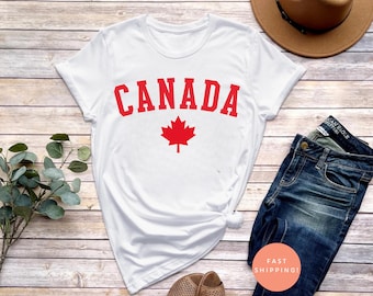 Canada Shirt Unisex, Maple Leaf Tee, Canadian Pride Shirt, Canada Day Gift, Canada Flag T-Shirt, Gift for Canadians, Travel Canada Tee