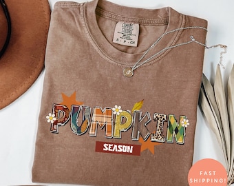 Comfort Colors® Pumpkin Season T-Shirt, Autumn Fall Shirt, Thanksgiving Shirt, Fall Pumpkin Shirt, Autumn Clothing Shirts, Halloween Shirts