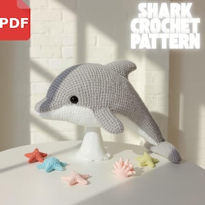 Dolphin Crochet Pattern PDF – Cute Amigurumi Sea Animal | Dolphin Plush | Beginner Friendly DIY Gift Idea
