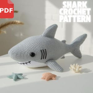 Crochet Shark Pattern PDF – Whale Shark Amigurumi Plush Toy | Beginner Friendly Sea Animal | Ocean Gift for Baby Shower