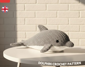 Dolphin Crochet Pattern PDF: Amigurumi Plush Toy - Beginner Friendly