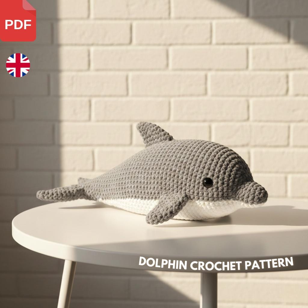 30 Dolphin Crochet Patterns for Ocean-Inspired Amigurumi, Gifts, and Nursery Decor 33 Beginner-Friendly Chubby Dolphin Pattern