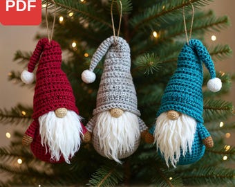 Weihnachts-Wichtel Amigurumi-Muster | Häkeln Sie skandinavischen Tomte PDF | Anfänger Urlaub Ornament Tutorial