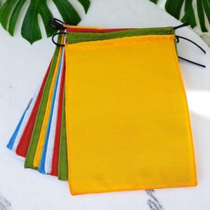 DIY Prayer Flags: Blank Cotton Blend, Meditation Decor (Set of 10)