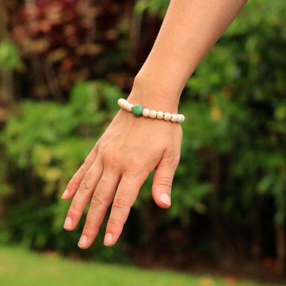 Bracelet Mala Tibétain Vert - Perles En Verre, Bijou Spirituel Neuf Sans Emballage