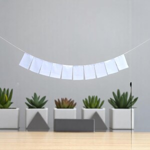 Solid white Blank Prayer Flags Set of 10 Flags Put Your own Prayers 6X8