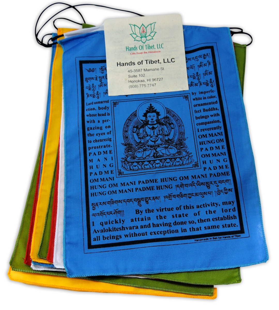 Handmade Buddha of Compassion Prayer Flags With English - Etsy