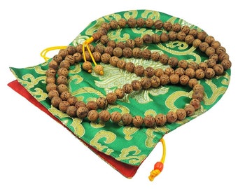 Bodhi Seed Mala 108 Beads for Meditation From Bodh Gaya India