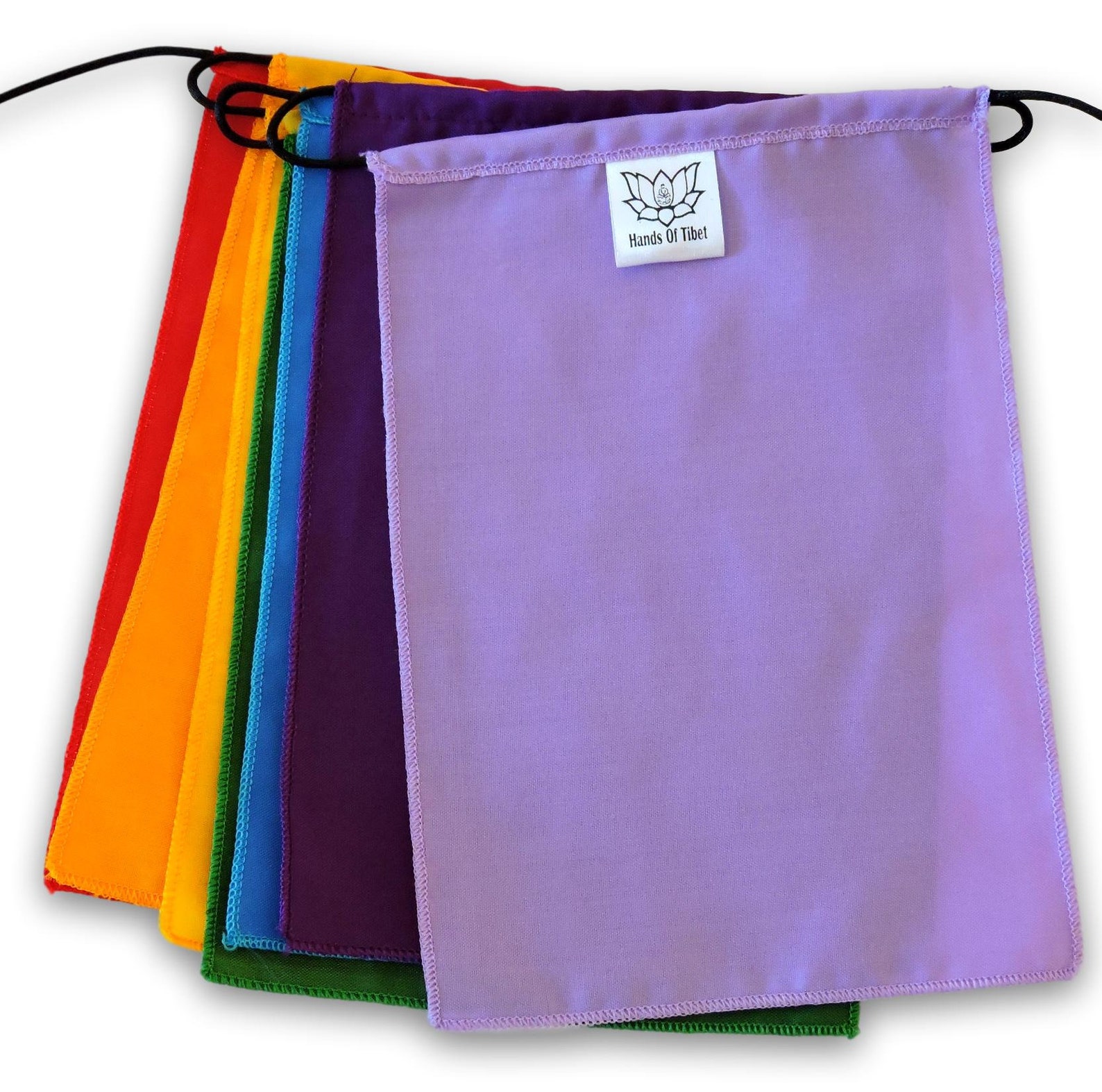 Prayer Flags Blank Set Of 10 Five Tibetan Colors – Yellow, White