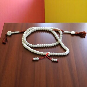 White Yak Bone Tibetan Mala: 108 Bead Prayer Beads image 9