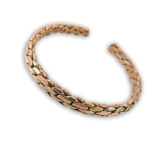 Handmade Tibetan Three Metal Medicine Bracelet From Nepal S13