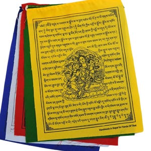 Handmade Green Tara Prayer Flags - Set of 10 Flags, 6&quot;x8&quot;