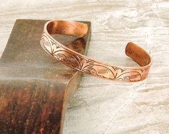 Tibetan Hand Crafted Copper Medicine Bracelet From Nepal (Style 4)