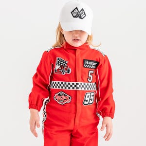 Personalized Race Car Birthday Costume for Toddlers - Car Boys Racing Outfit, Toddler Racer Suit, Baby Racer Costume, Fast One Birthday