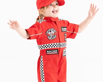 Personalized Race Car Birthday Costume for Toddlers - Cars Boys Racing Outfit, Toddler Racer Suit, Baby Racer Costume, Fast One Birthday
