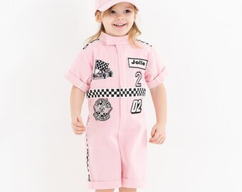 Personalized Race Car Birthday Costume for Toddlers - Cars Boys Racing Outfit, Toddler Racer Suit, Baby Racer Costume, Fast One Birthday