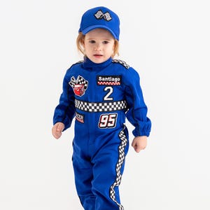 Personalized Race Car Birthday Costume for Toddlers - Car Boys Racing Outfit, Toddler Racer Suit, Baby Racer Costume, Fast One Birthday