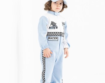 Personalized Race Car Birthday Costume for Toddlers - Cars Boys Racing Outfit, Toddler Racer Suit, Baby Racer Costume, Fast One Birthday