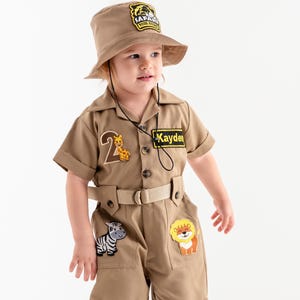 Personalized Safari Costume for Baby & Toddler – Wild One Birthday Outfit – Halloween Safari Outfit for Kids