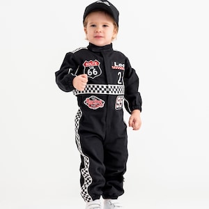 Personalized Race Car Birthday Costume for Toddlers - Car Boys Racing Outfit, Toddler Racer Suit, Baby Racer Costume, Fast One Birthday