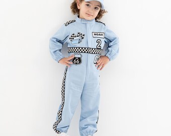 Personalized Race Car Birthday Costume for Toddlers - Cars Boys Racing Outfit, Toddler Racer Suit, Baby Racer Costume, Fast One Birthday