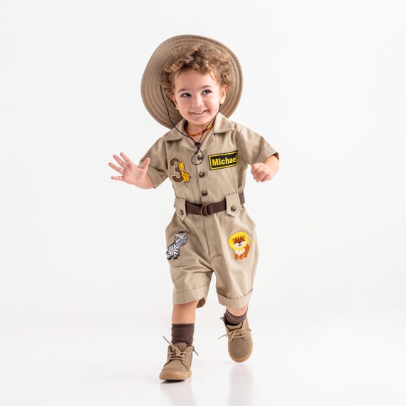 Personalized Safari Costume for Baby & Toddler – Wild One Birthday Outfit – Halloween Safari Outfit for Kids