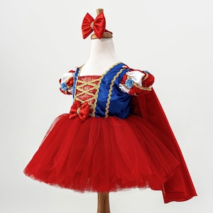 Snow White Disney Princess Dress for Toddler - Baby Snow White Costume - Infant Girl First Birthday Tutu Outfit - Kid Halloween Costume