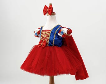 Snow White Disney Princess Dress for Toddler - Baby Snow White Costume - Infant Girl First Birthday Tutu Outfit - Kid Halloween Costume