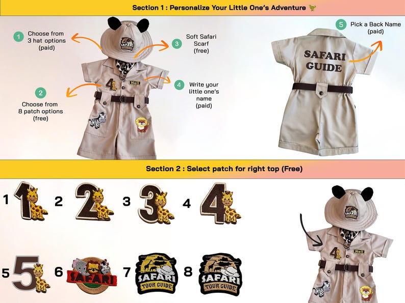 the instructions for how to make a safari bear costume