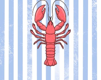 Coastal Lobster Design Wall Art