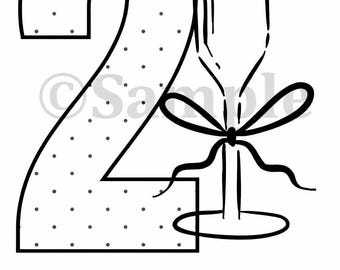 21st Birthday Sign - Generic Black and White
