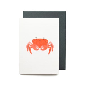 Mini carte de joyeux anniversaire - Jolie carte de voeux de petit crabe | Carte d'anniversaire drôle de crabe pour son fils | Carte d'anniversaire de garçons doux | Animal de dessin animé