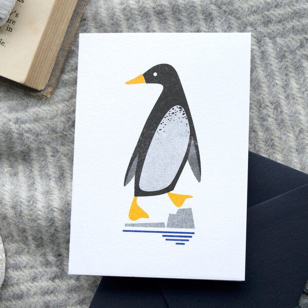 Penguin Birthday Card - Etsy