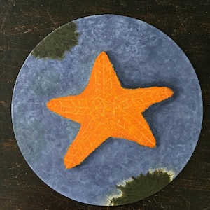 Orange Starfish 8 in diameter