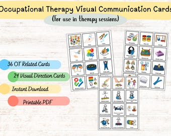 60 Occupational Therapy (OT) Visual Communication & Direction Cards for Autism ASD Nonverbal Support Tools | Digital Download Printable PDF