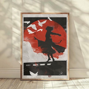 Heroínas Feministas #11: La Rosa, Póster de la Rosa Blanca, Arte mural de la Resistencia Alemana, Movimiento Juvenil Antinazi, Digital, Inspirado en Sophie Scholl