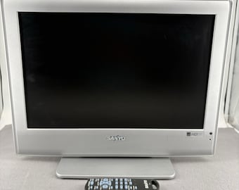 Telewizor Sanyo DP19647 LCD 19" z płaskim ekranem do gier retro, przetestowany za pomocą pilota RF i RCA