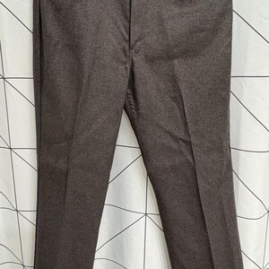 Vintage Levis 517 Brown 36 X 31 Dacron Polyester Pants Black Tab Pleated 90s