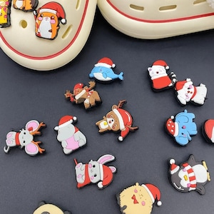 Christmas Themed Shoe Charms Set - Festive Shoe Decorations - Holiday Shoe Accessories - Xmas Shoe Embellishments - Christmas Party Favors