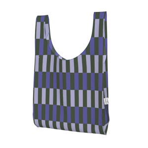 Waterdichte ripstop-markttas, opvouwbare herfsttas met strepen