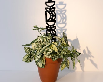 Estaca decorativa geométrica floral para plantas / Fabricada por JA Studio