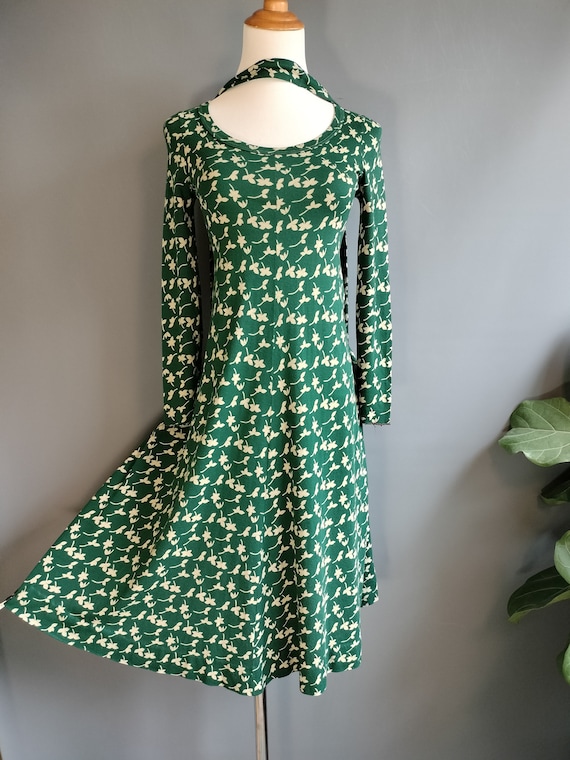 1970s diane von furstenberg dress, small size, gr… - image 3