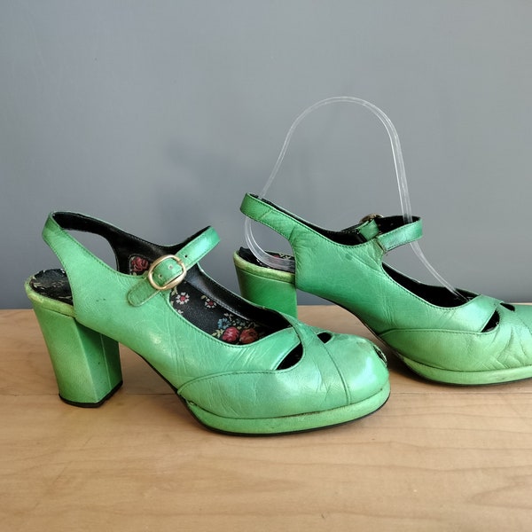 platform green shoes