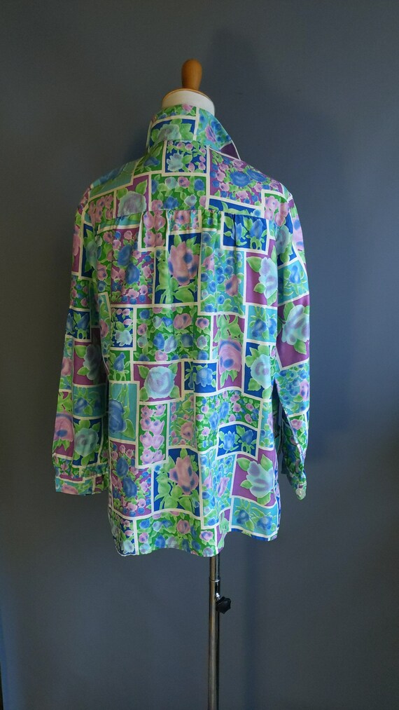 1950s1960s smock jacket, housecoat with pockets, cot… Gem