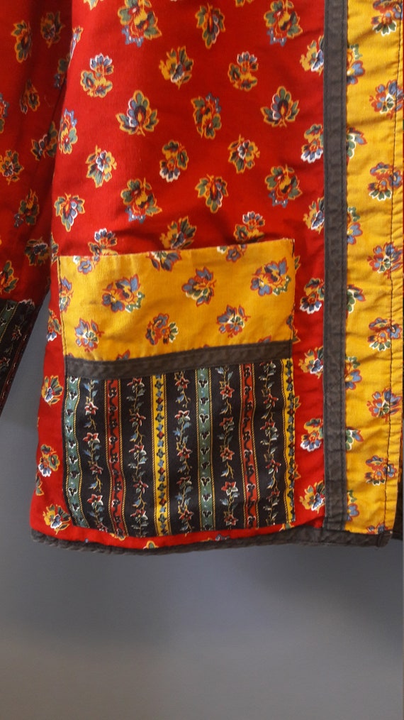 1970s reversible applique jacket, french provincial c… Gem