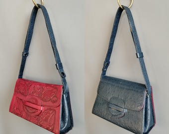 VINTAGE1950’S  FRED HARVEY CHIMAYO PURSE Vintage Fred Harvey Era Handmade Genuine Blue Chimayo Clutch Purse