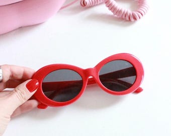 VINTAGE UNISEX IL BLASCO MYTHICO C5 RED TUB SUNGLASSES