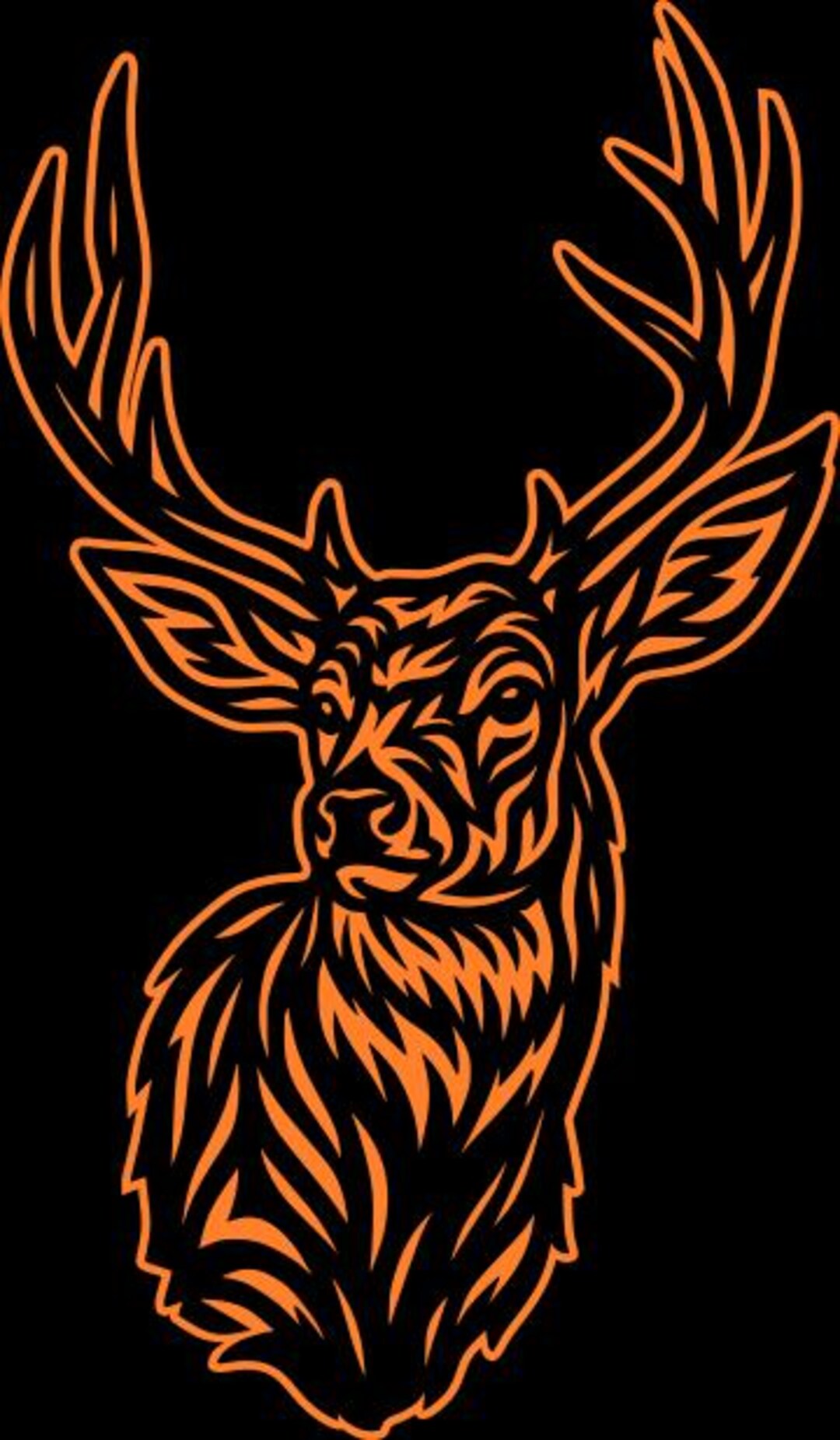 Tribal Mule Deer Head Laser Cut File – SVG & PNG – Wildlife Hunting ...