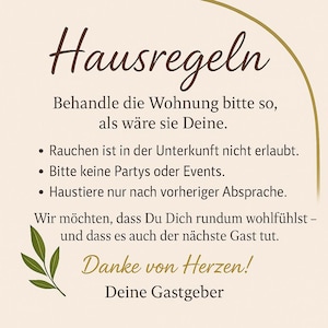 Willkommenskarte Ferienwohnung | Digitale Gastgeberkarte zum Ausdrucken | Printable Boho Design für Airbnb & Ferienhaus
